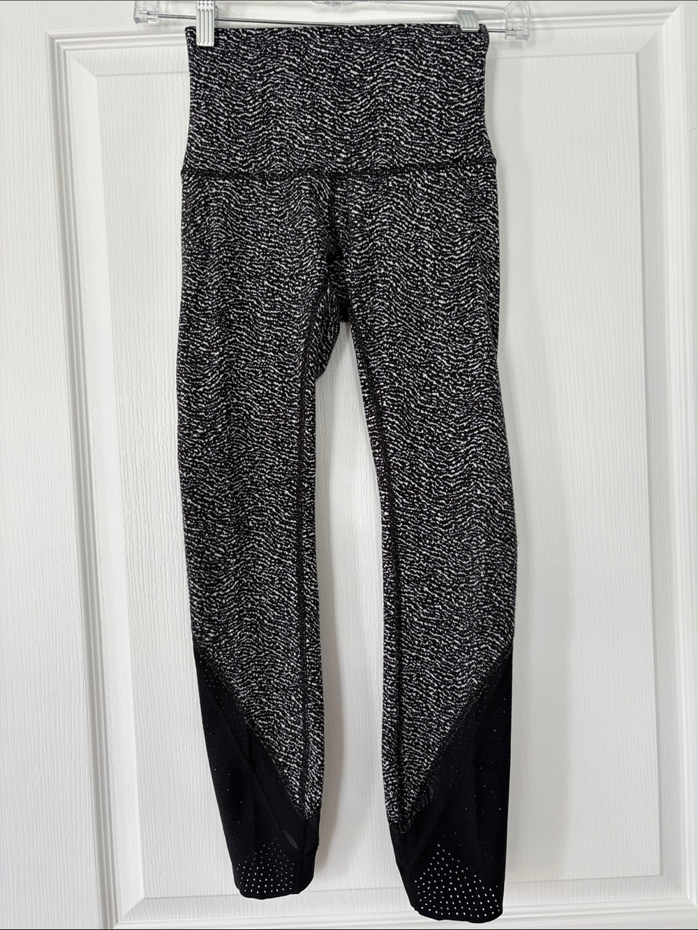 lululemon athletica Heathered Black & White High-Rise Leggings